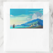 Pilgrim van Radiant City van Nicholas Roerich Rechthoekige Sticker (Tas)