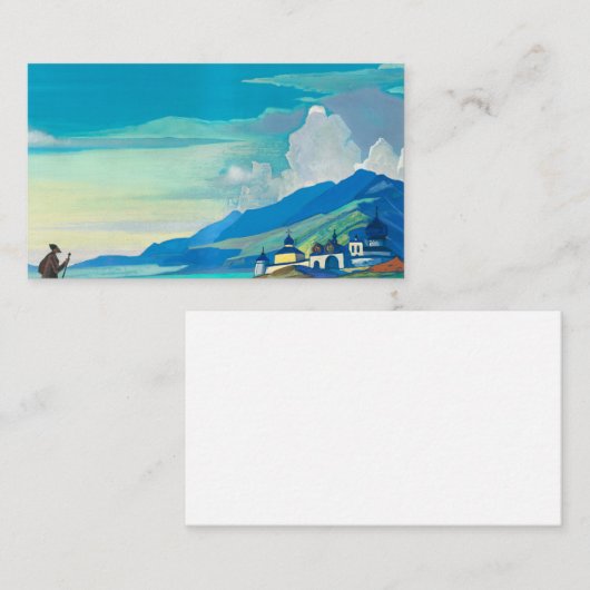 Pilgrim van Radiant City van Nicholas Roerich Visitekaartje (Voorkant / Achterkant)