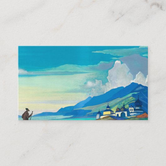 Pilgrim van Radiant City van Nicholas Roerich Visitekaartje (Voorkant)