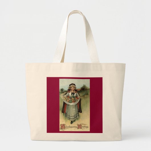 Pilgrim Woman  Thanksgiving Canvas tas (Voorkant)