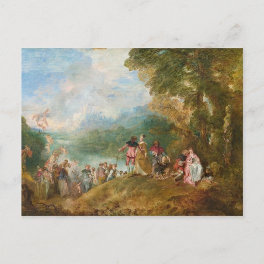 Pilgrimage naar Cythera The Embarkation for Cyther Briefkaart (Voorkant)