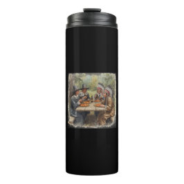 Pilgrims and Indians Pepperoni Pizza Dark Beer Thermosbeker