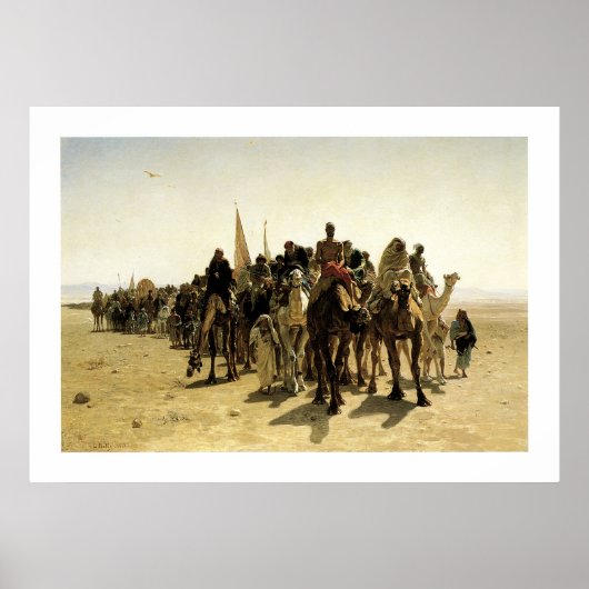 Pilgrims die naar Mecca gaan Poster (Voorkant)