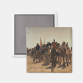 Pilgrims die naar Mekka gaan, 1861 Magneet (Voorkant / Achterkant)
