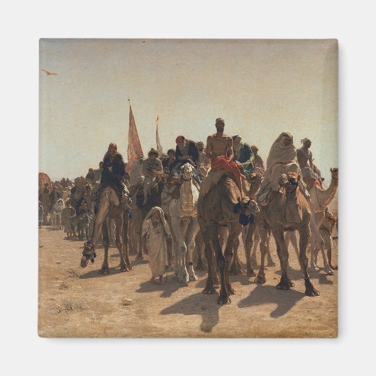 Pilgrims die naar Mekka gaan, 1861 Magneet (Voorkant)
