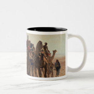 Pilgrims die naar Mekka gaan, 1861 Tweekleurige Koffiemok
