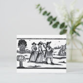 Pilgrims hebben de MayaBloem gevlogen Briefkaart (Staand voorkant)