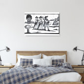 Pilgrims hebben de MayaBloem gevlogen Canvas Afdruk (Insitu (Slaapkamer))
