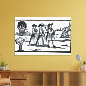 Pilgrims hebben de MayaBloem gevlogen Canvas Afdruk (Insitu (Woonkamer))