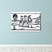 Pilgrims hebben de MayaBloem gevlogen Canvas Afdruk (Insitu (Houten vloer))