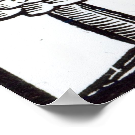 Pilgrims vertrekken naar de Nieuwe Wereld Poster (Hoek)