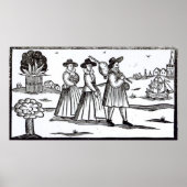 Pilgrims vertrekken naar de Nieuwe Wereld Poster (Voorkant)