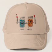 Pill Bottle Cartoon Hat Trucker Pet (Voorkant)
