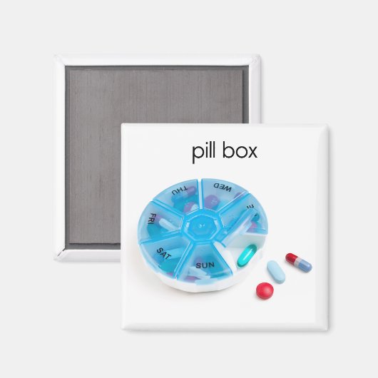 Pill Box Refkoelkast Magnet (Voorkant / Achterkant)