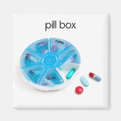 Pill Box Refkoelkast Magnet (Voorkant)