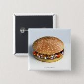 Pill Burger Vierkante Button 5,1 Cm (Voorkant /achterkant)
