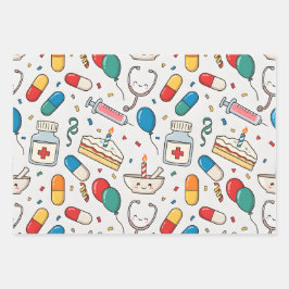 Pill Capsule Medicine Pharmacist Nurse Kawaii Gift Inpakpapier Vel