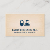 Pill en Bekerglas | Farmaceutisch Afsprakenkaartje (Voorkant)