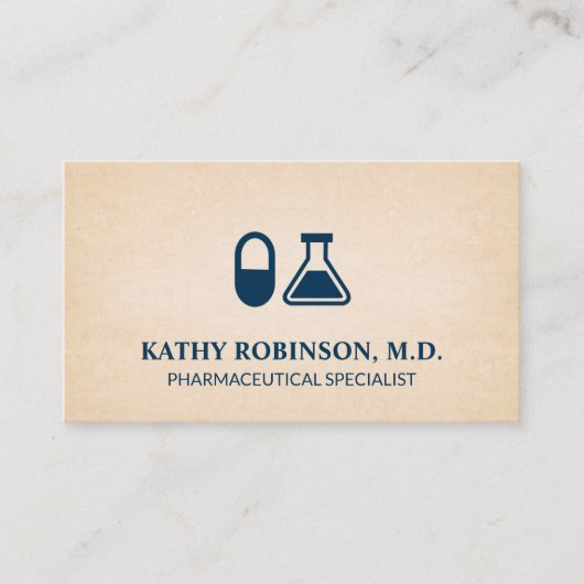 Pill en Bekerglas | Farmaceutisch Afsprakenkaartje (Voorkant)