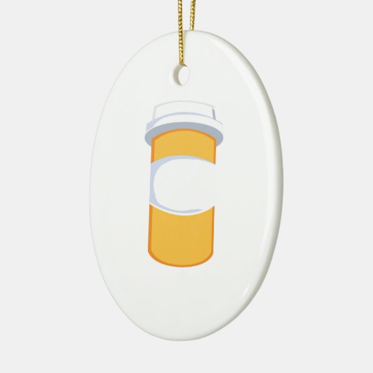 Pill Fles Keramisch Ornament (Links)