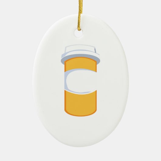 Pill Fles Keramisch Ornament (Voorkant)