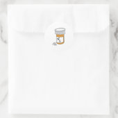 Pill Fles Ronde Sticker (Tas)