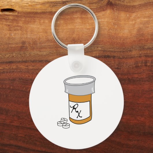 Pill Fles Sleutelhanger (Voorkant)