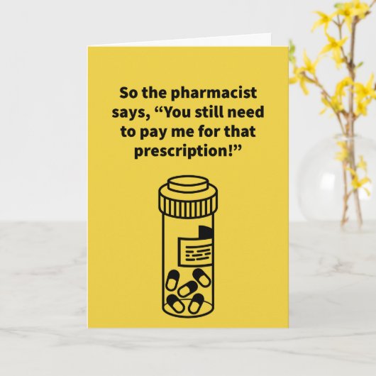 Pill Owe Talk - Jubileum Kaart (Gele Bloem)