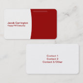 Pill Shaped Visitekaartje (Voorkant / Achterkant)