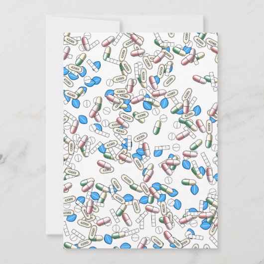 Pill Sprinkles Pattern Feestdagenkaart (Voorkant)