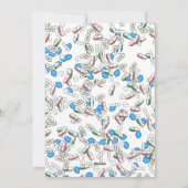 Pill Sprinkles Pattern Feestdagenkaart (Achterkant)