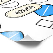 Pill Sprinkles Pattern Foto Afdruk (Hoek)