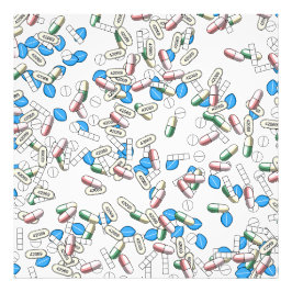 Pill Sprinkles Pattern Foto Afdruk