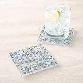 Pill Sprinkles Pattern Glazen Onderzetter (Schuin)