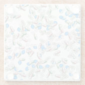 Pill Sprinkles Pattern Glazen Onderzetter (Achterkant)