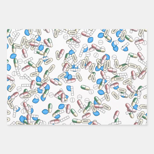 Pill Sprinkles Pattern Inpakpapier Vel (Voorkant 2)