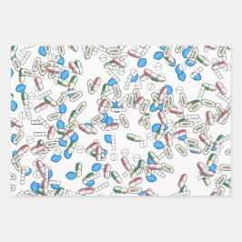 Pill Sprinkles Pattern Inpakpapier Vel