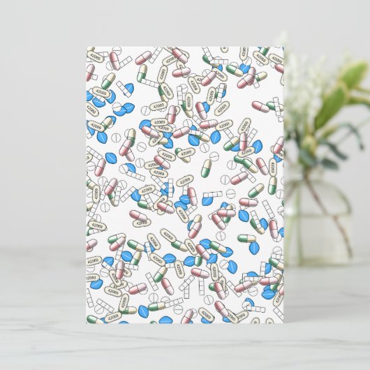 Pill Sprinkles Pattern Kaart (Staand voorkant)