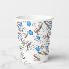 Pill Sprinkles Pattern Papieren Bekers