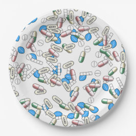 Pill Sprinkles Pattern Papieren Bordje