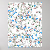 Pill Sprinkles Pattern Poster (Voorkant)