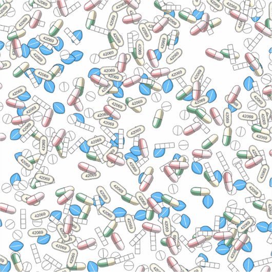 Pill Sprinkles Pattern Sticker (Voorkant)