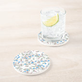 Pill Sprinkles Pattern Zandsteen Onderzetter (Zijkant)