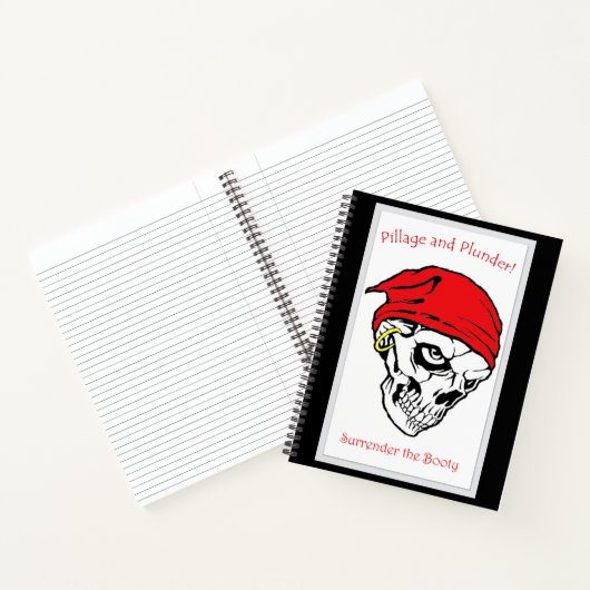 Pillage and Plunder White/Black Background Notitieboek (Binnen)