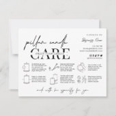 Pillar Candle Veiligheidsinstructies Modern Care K Bedankkaart (Voorkant)