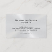 Pillar Logo Monogram Metal Glans Visitekaartje (Achterkant)