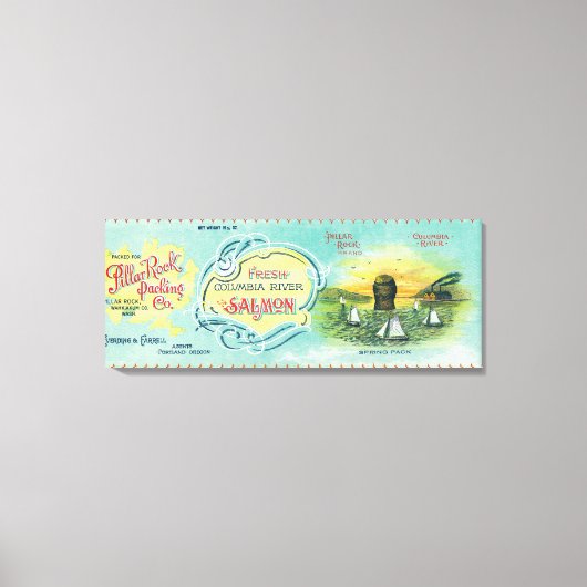 Pillar Rock, Washington Pillar Rock Salmon Canvas Afdruk (Voorkant)