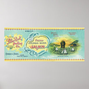 Pillar Rock, Washington Pillar Rock Salmon Poster