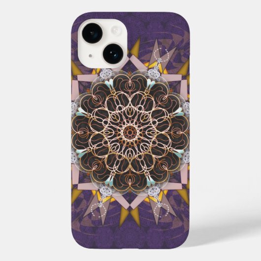 Pillared Thread Tie-In Purpura iPhone 14 Case (Achterkant)