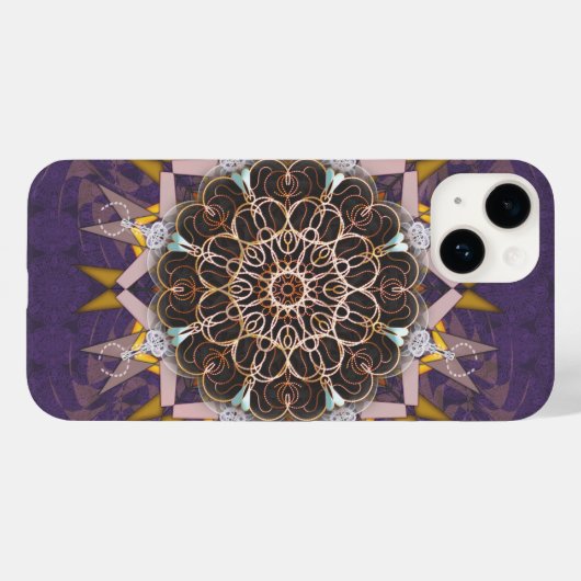 Pillared Thread Tie-In Purpura iPhone 14 Case (Achterkant (horizontaal))
